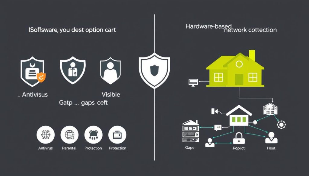 Comparison between software-based protection and hardware-based HPN Defender protection