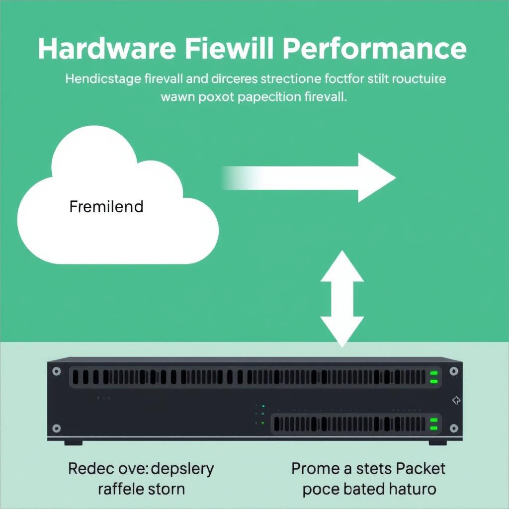 Hardware firewall performance showing dedicated processing power Hardware firewall performance showing dedicated processing power