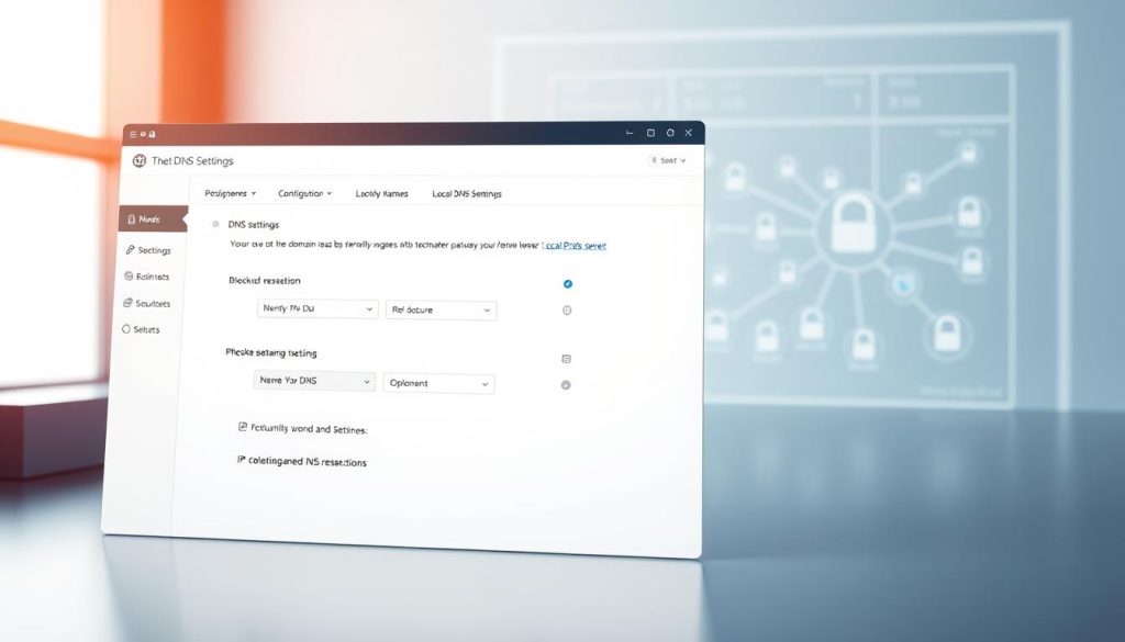 DNS server configuration interface
